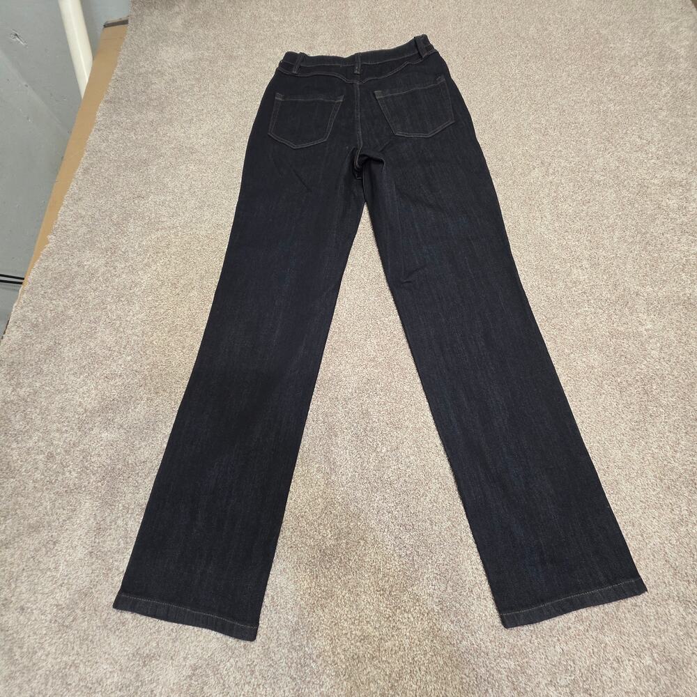 INC International Concepts Straight Jeans Sz 4/27 High Rise Wide Leg Denim Macy